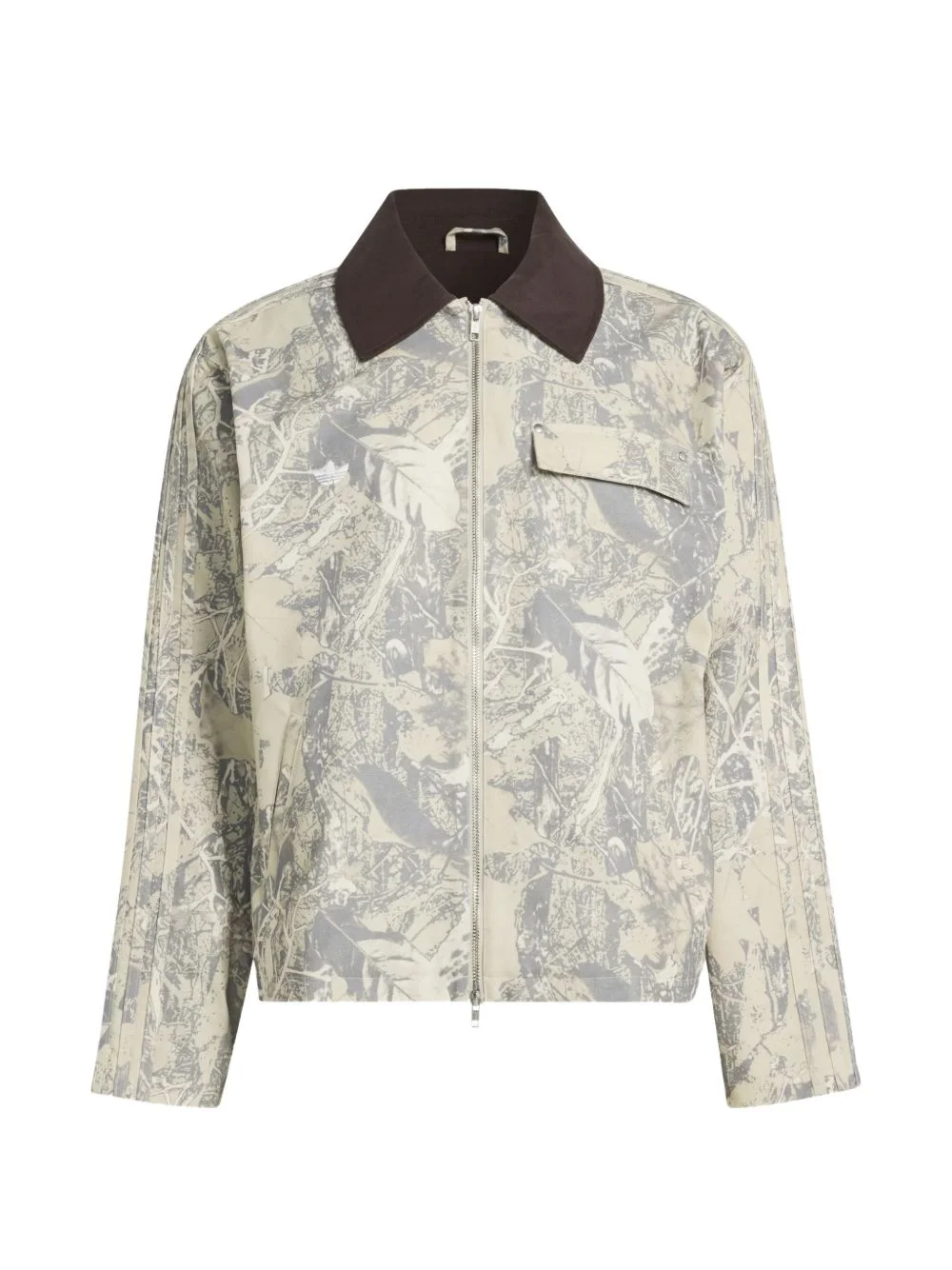 abstract-pattern shirt jacket - 1