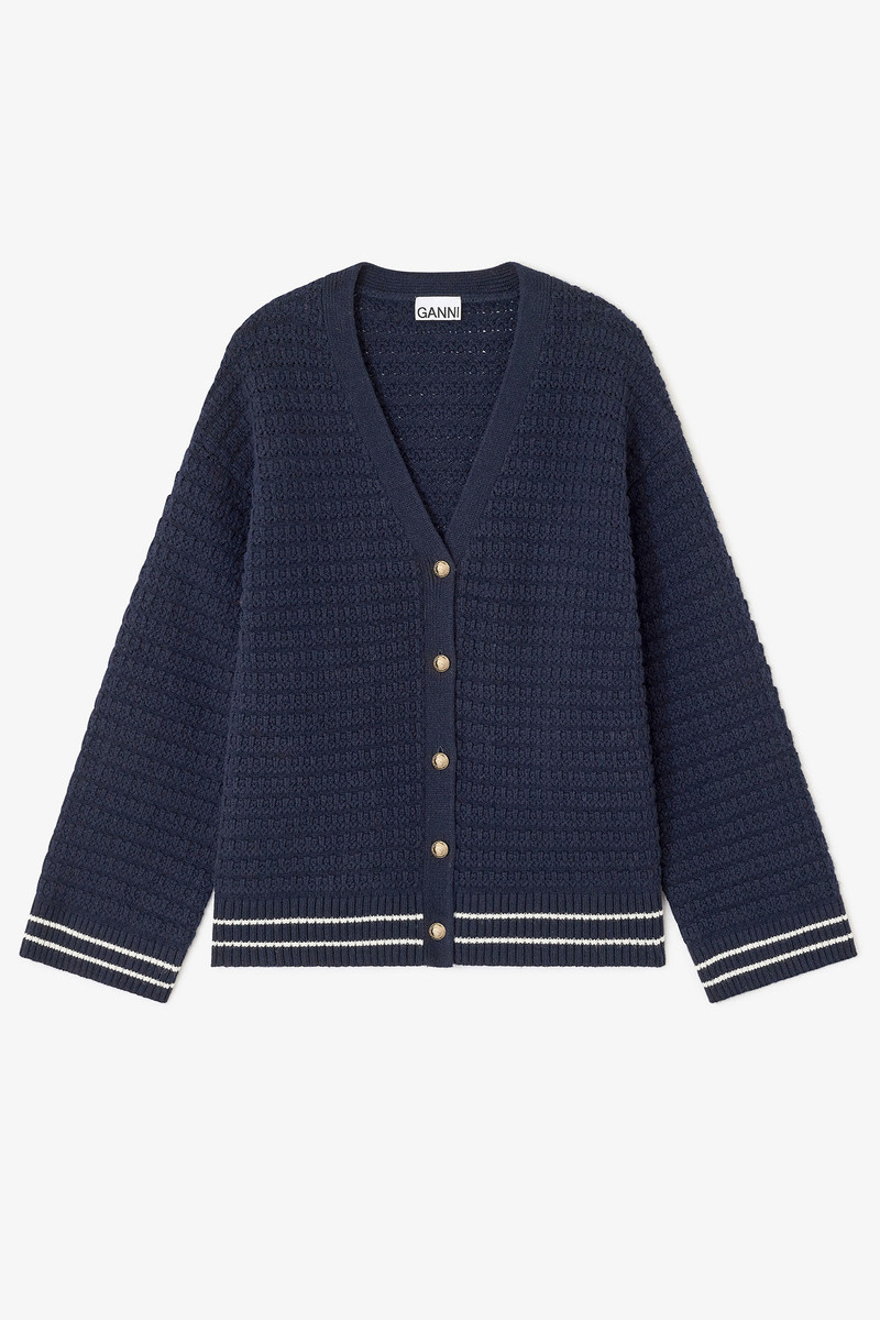 DARK BLUE WOOL CARDIGAN 1