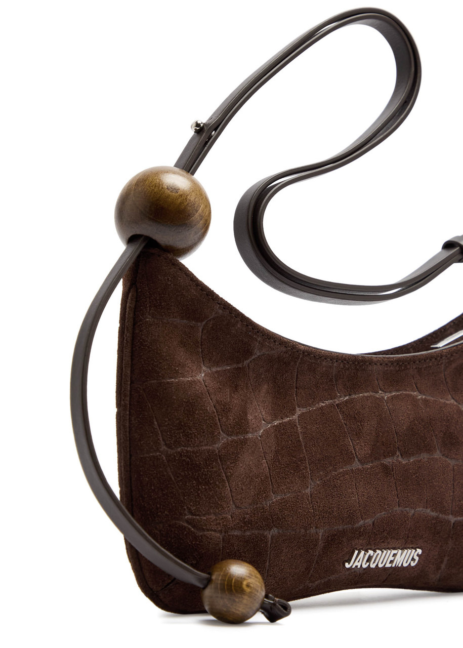 Jacquemus Le Bisou Perle Crocodile-effect Suede Shoulder bag - 3