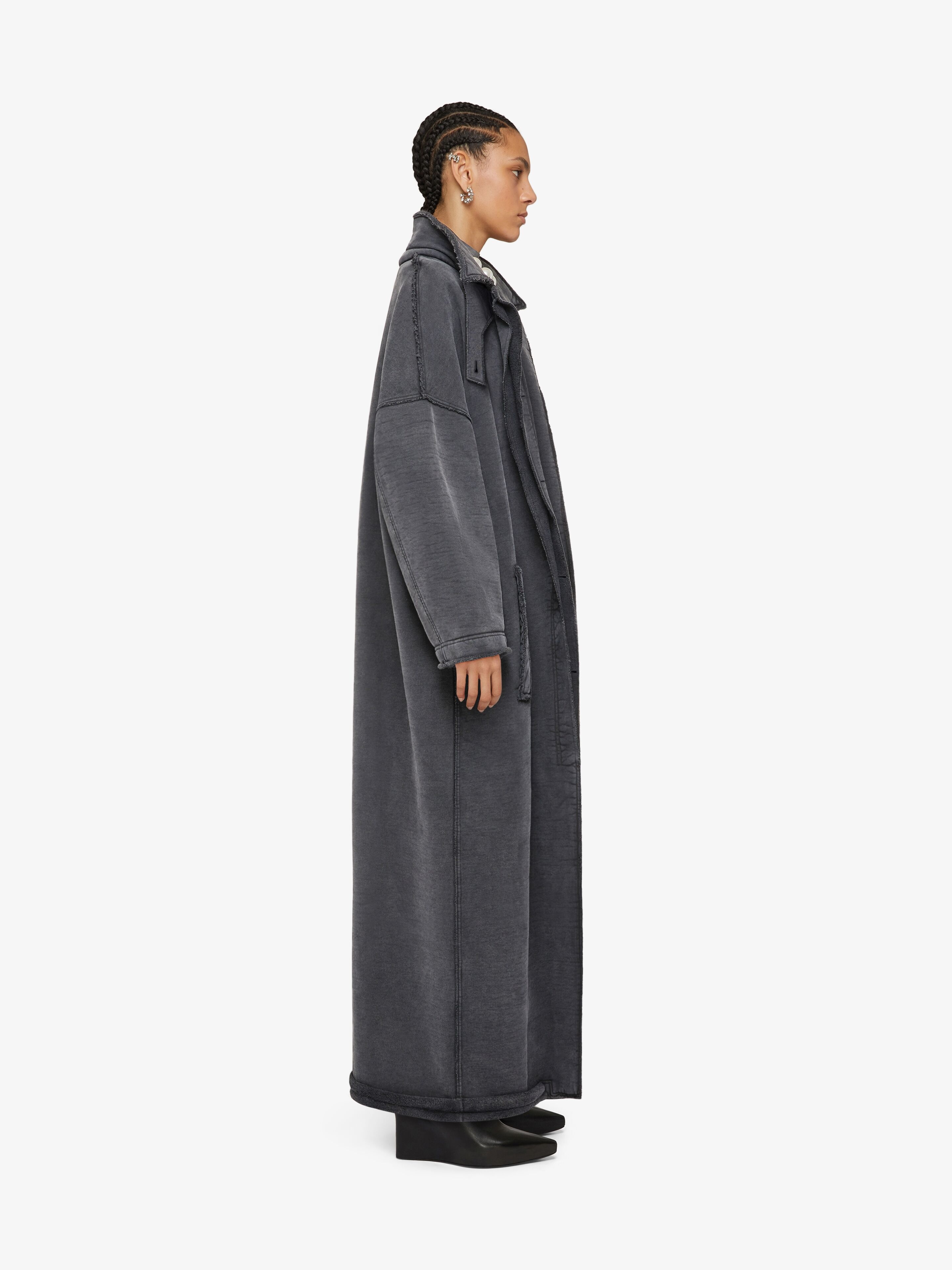 OVERSIZED TRENCH IN WASHED OUT FELPA - 3
