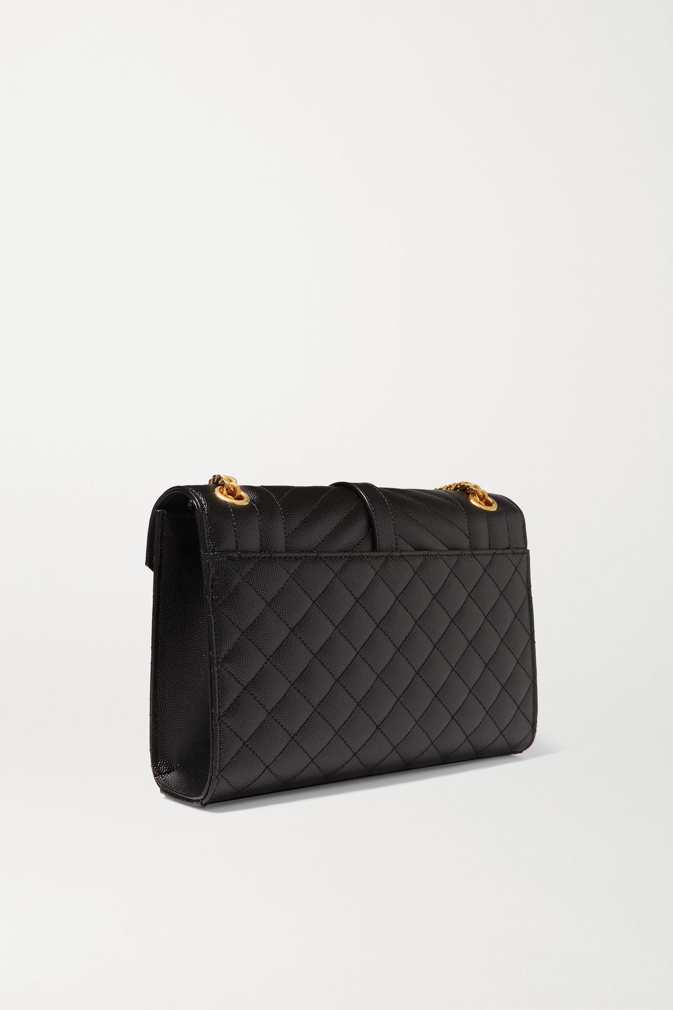 Envelope medium quilted textured-leather shoulder bag - 3