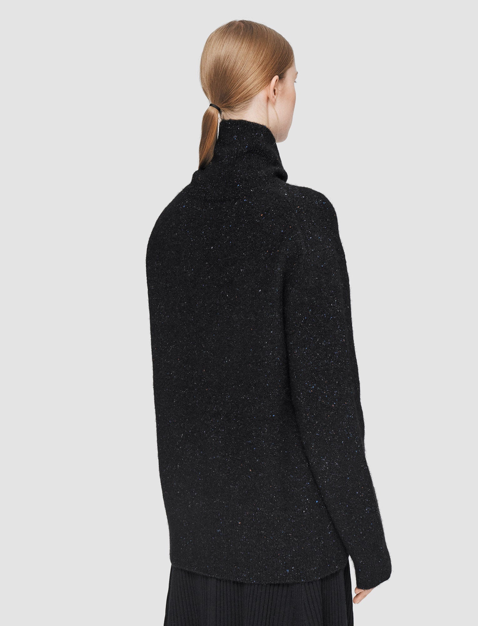 Alpaca Tweed Knit High Neck Jumper - 4