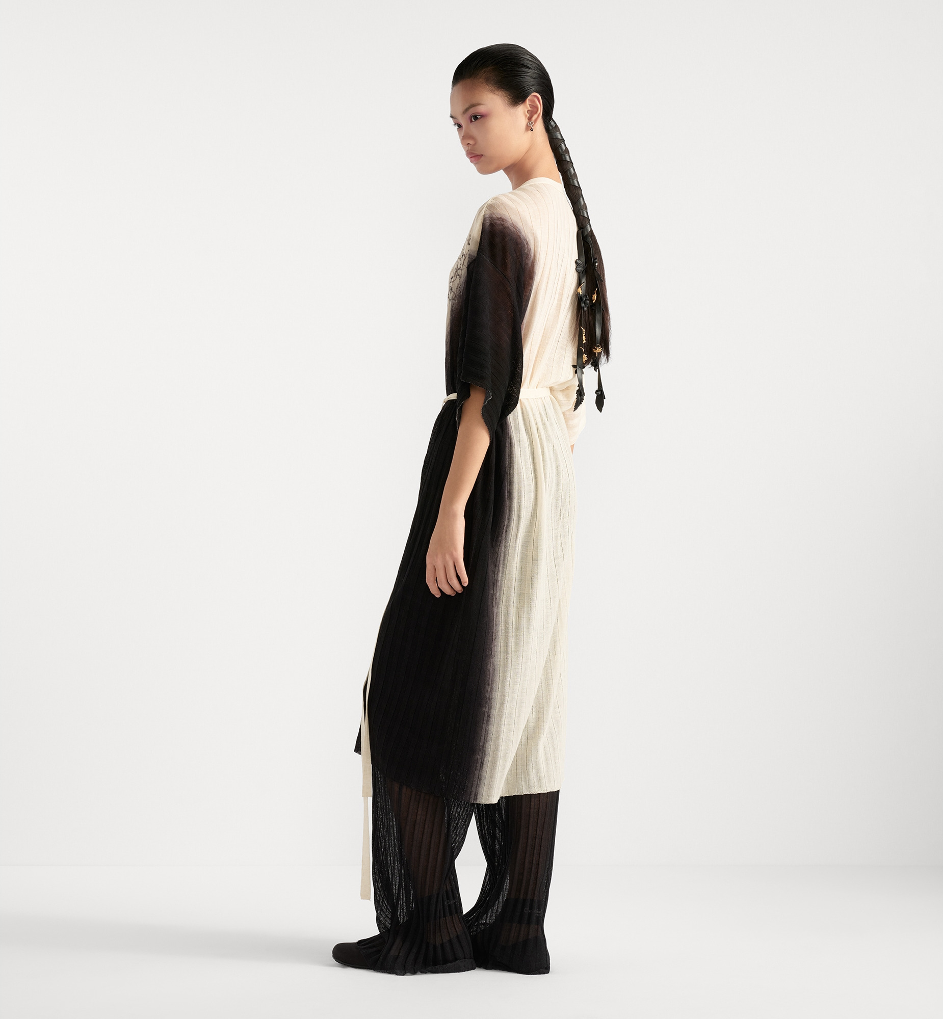 Mid-Length Belted Wrap Dress - 2