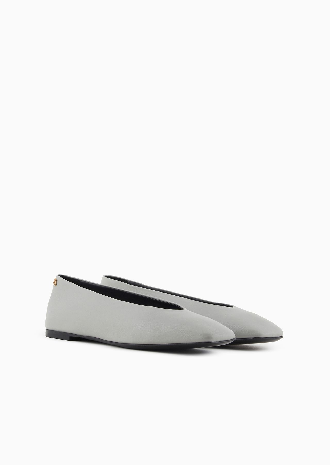 Nappa-leather square-toed ballerinas - 2