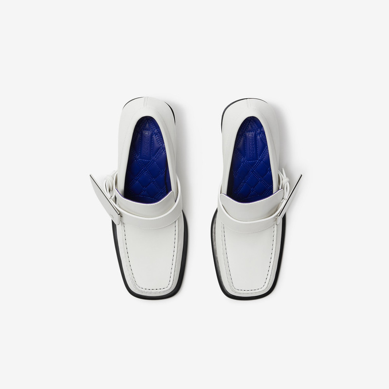 Leather London Shield Heeled Loafers 5