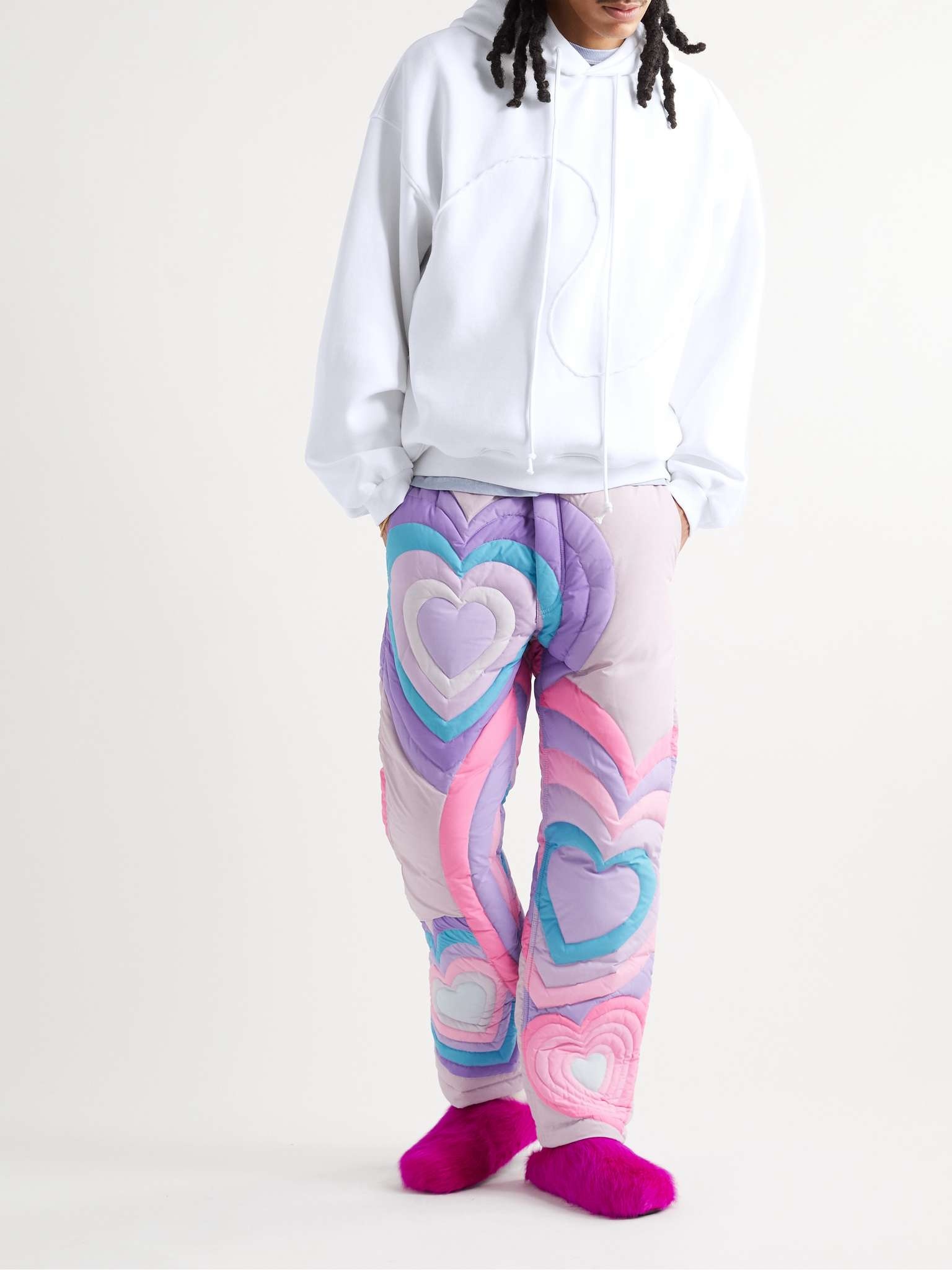 Wave Panelled Cotton-Blend Jersey Hoodie - 2