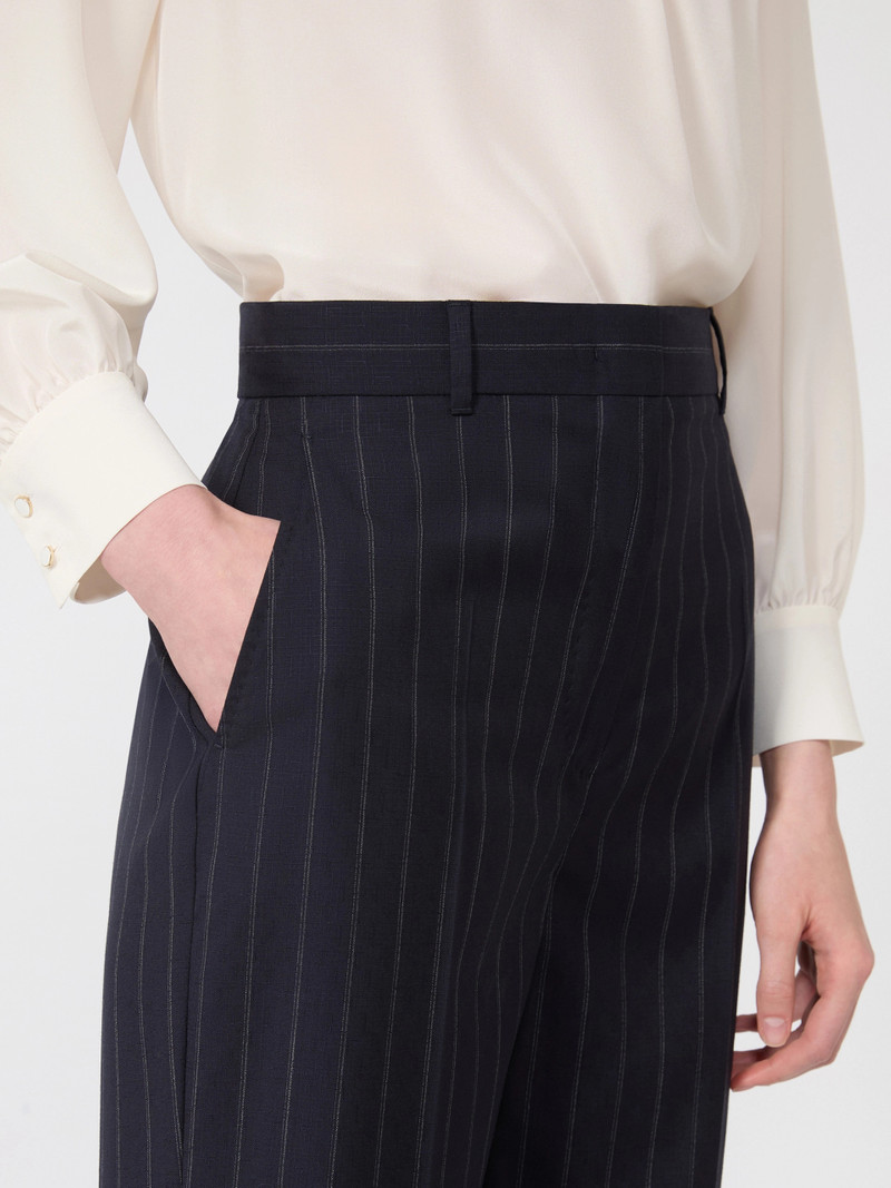 ENFASI Pinstripe wool trousers - NAVY 5