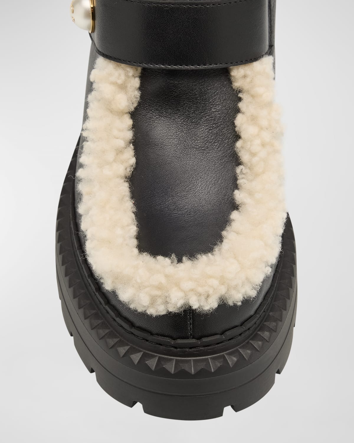 Shea Leather Shearling Ankle Boots - 6