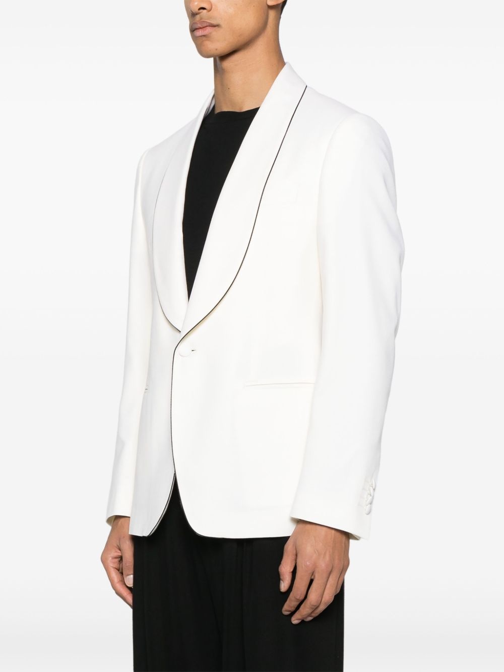 contrasting-trim blazer - 3