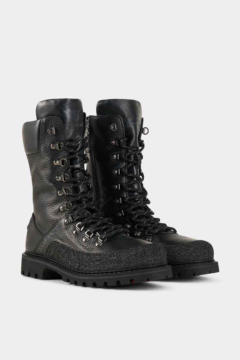 Helsinki X Bond 007 High boots with spikes in Black 3