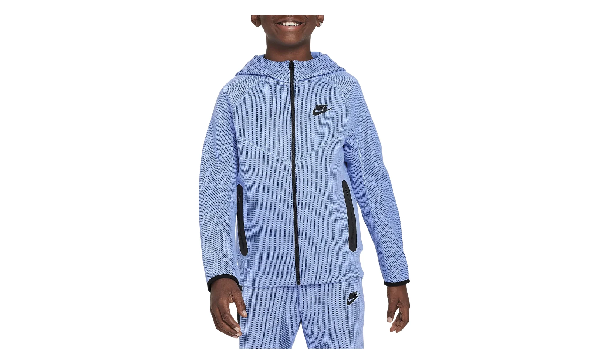 Sportswear Tech Fleece Winterized Full-Zip Hoodie GS "Polar / Midnight Navy / Black" FJ6023 450 - 1
