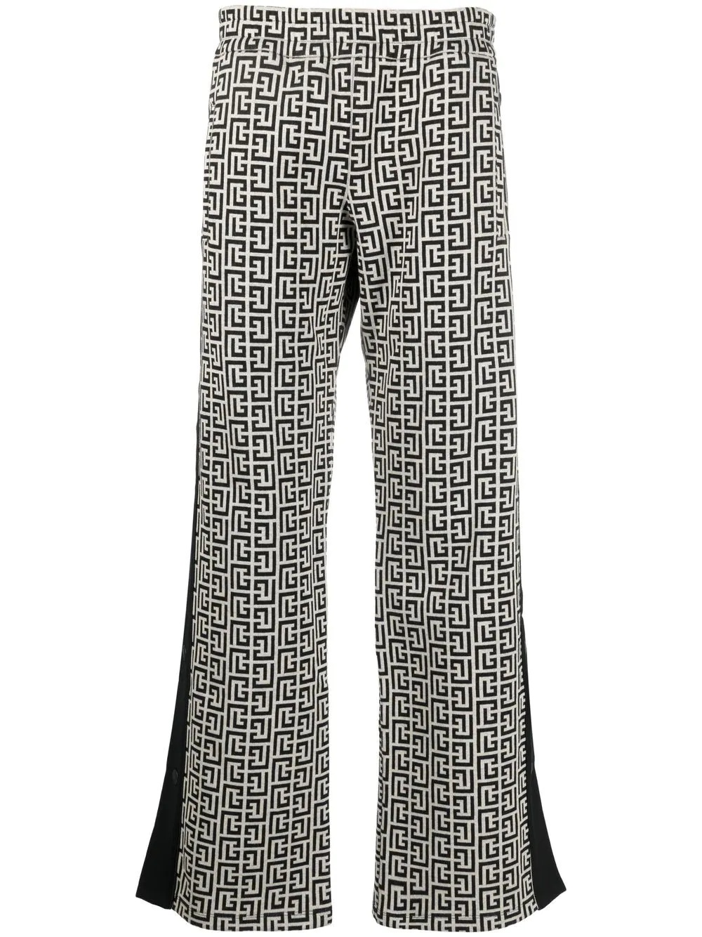 logo-monogram wide-leg trousers - 1