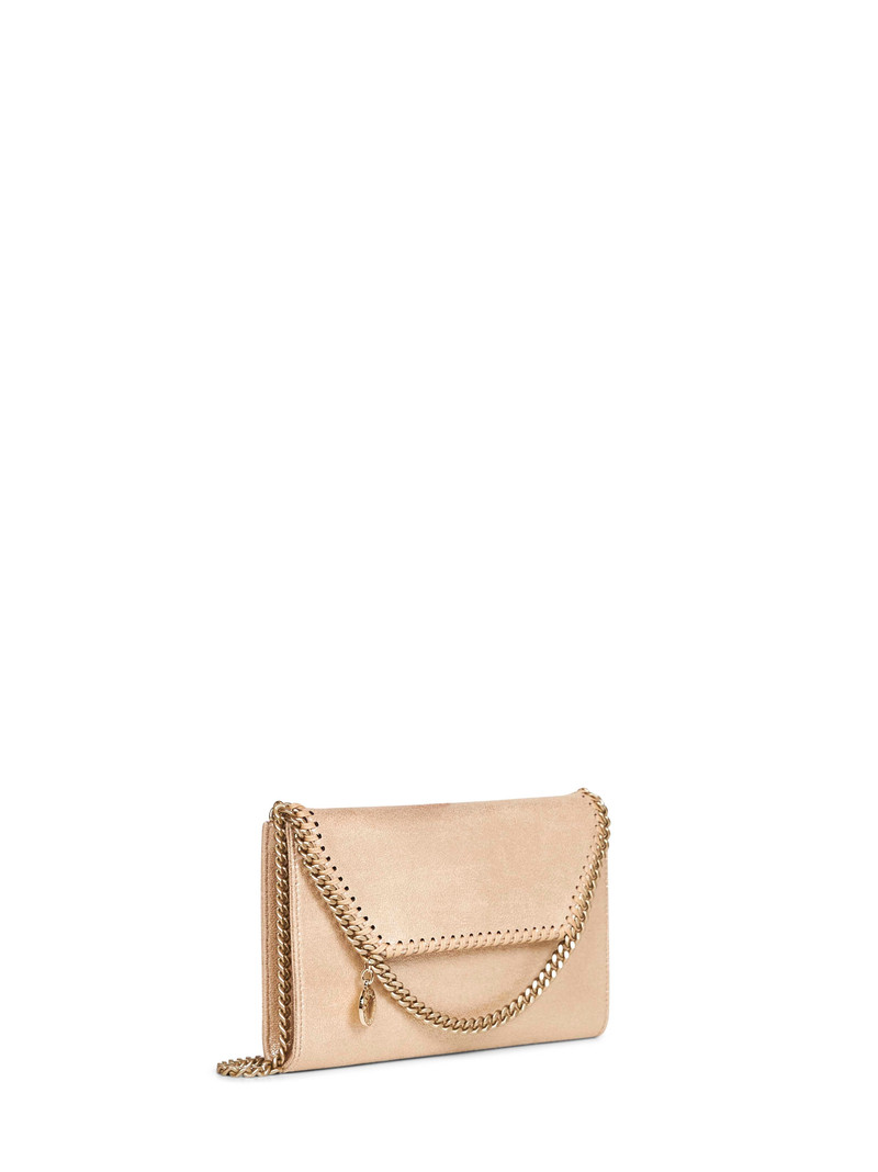 Stella McCartney Gold Falabella wallet crossbody bag outlook