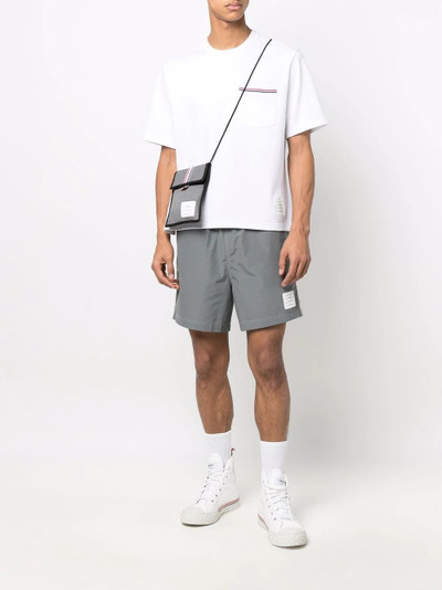 Thom Browne RWB-stripe short-sleeve T-shirt outlook