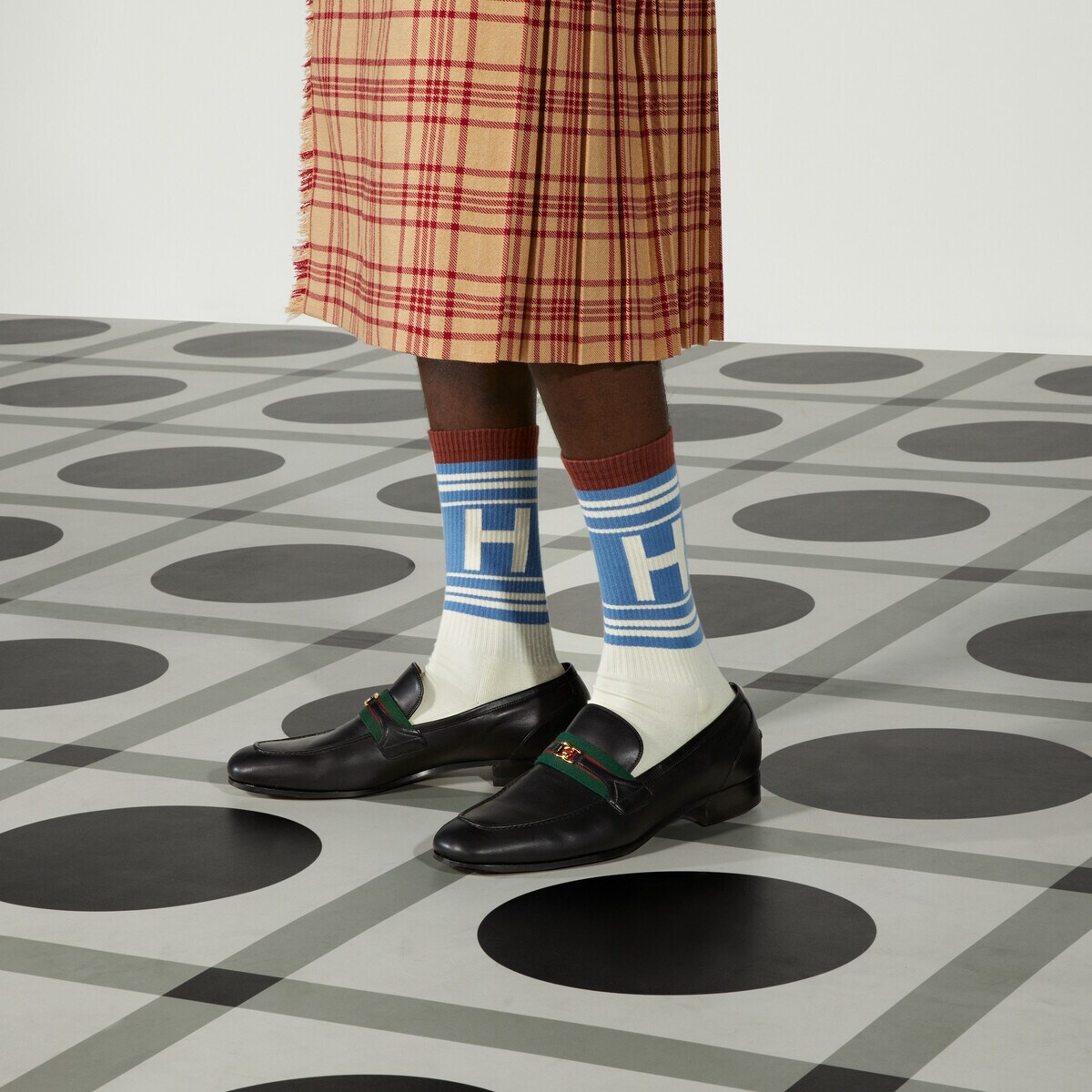 Gucci HA HA HA striped cotton socks - 3