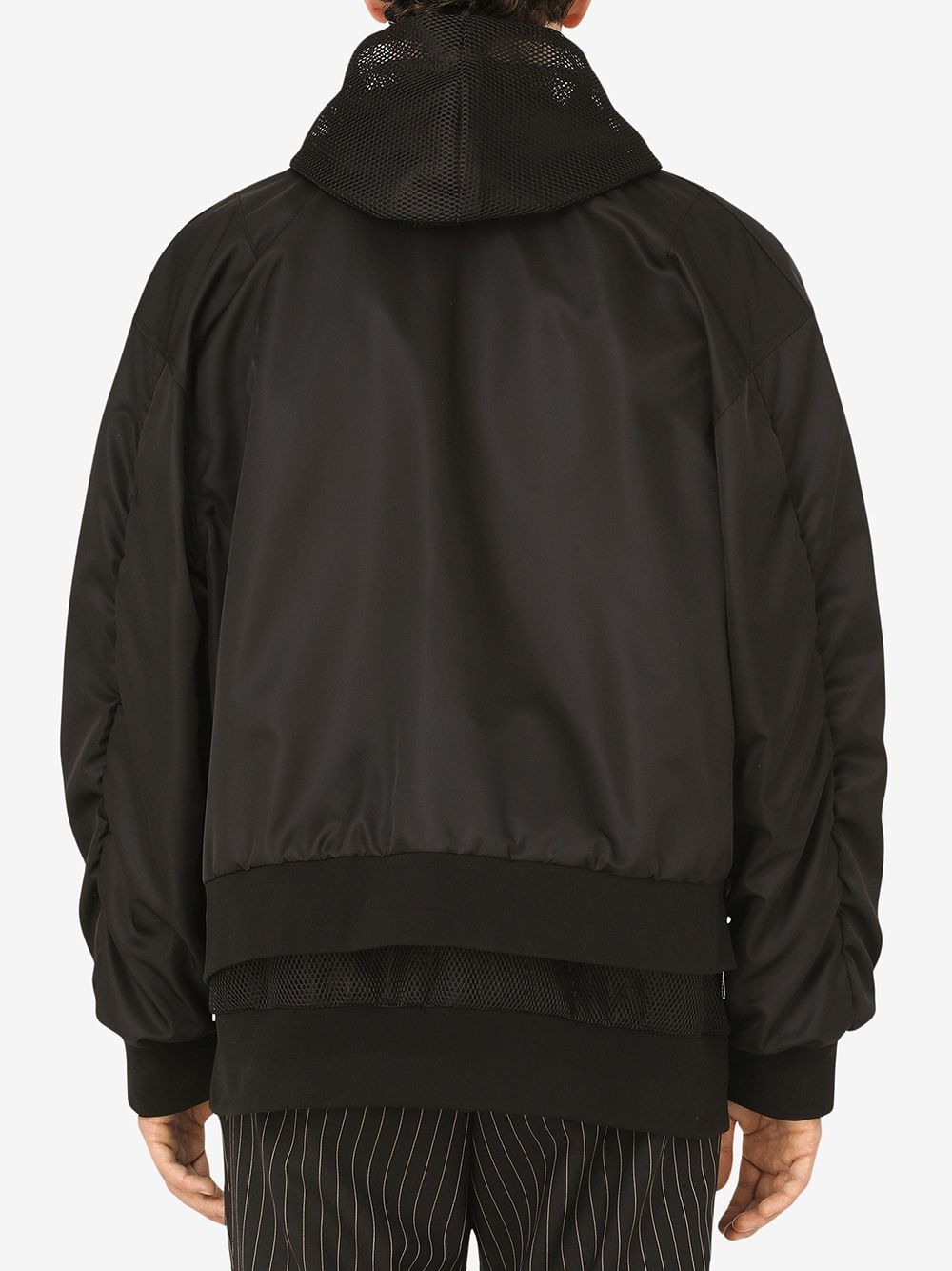 mesh hood bomber jacket - 4