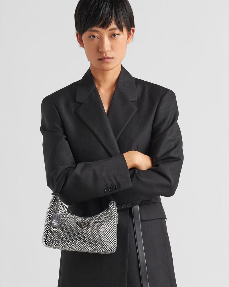 Satin mini-bag with crystals 7
