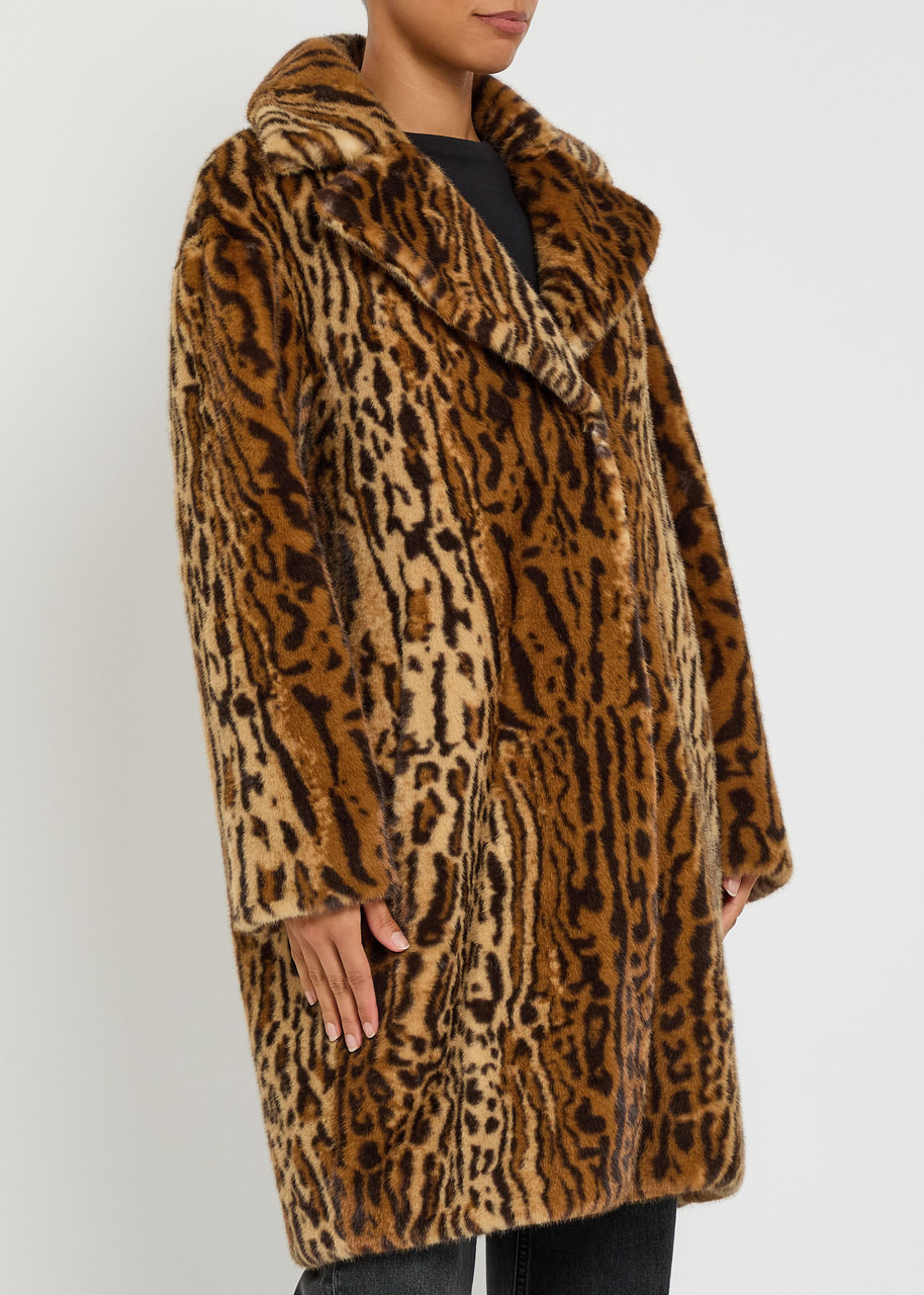 Stand Studio Camille Cocoon Leopard-print Faux fur Coat - 2