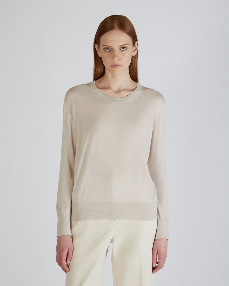 SLOWEAR Regular fit crewneck sweater in cashmere and silk outlook