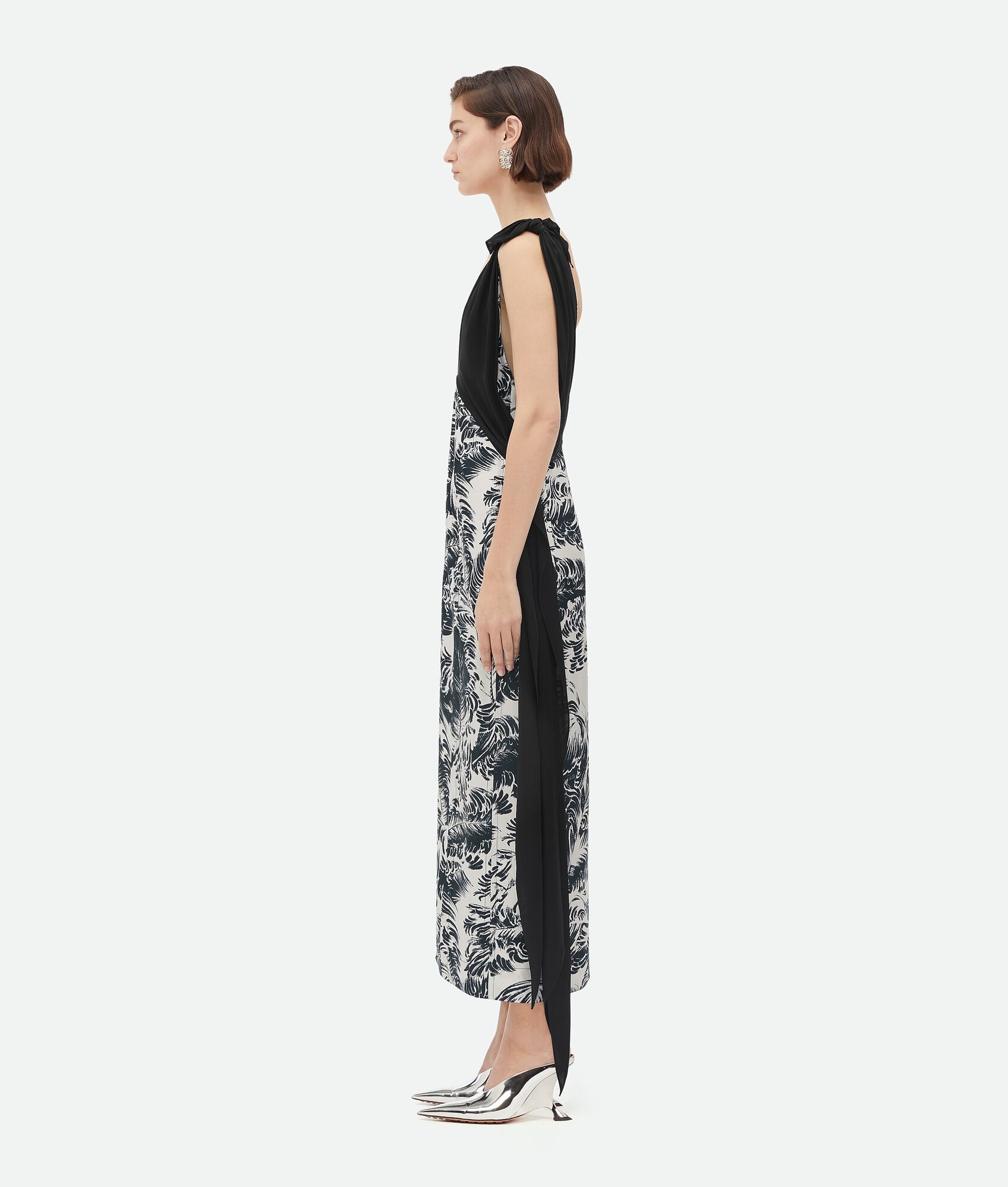 Printed Silk Long Dress - 2