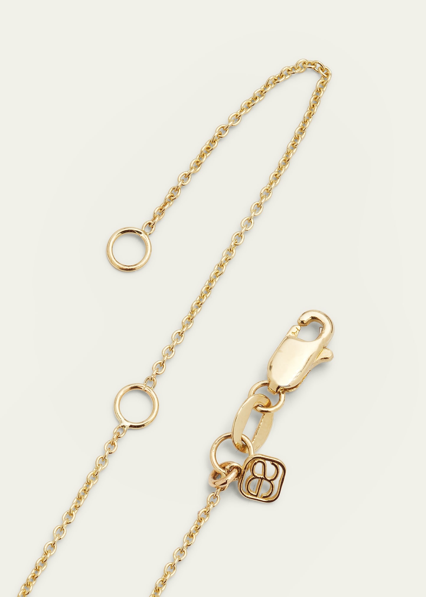 14k Gold Evil Eye Necklace with Single Diamond - 4