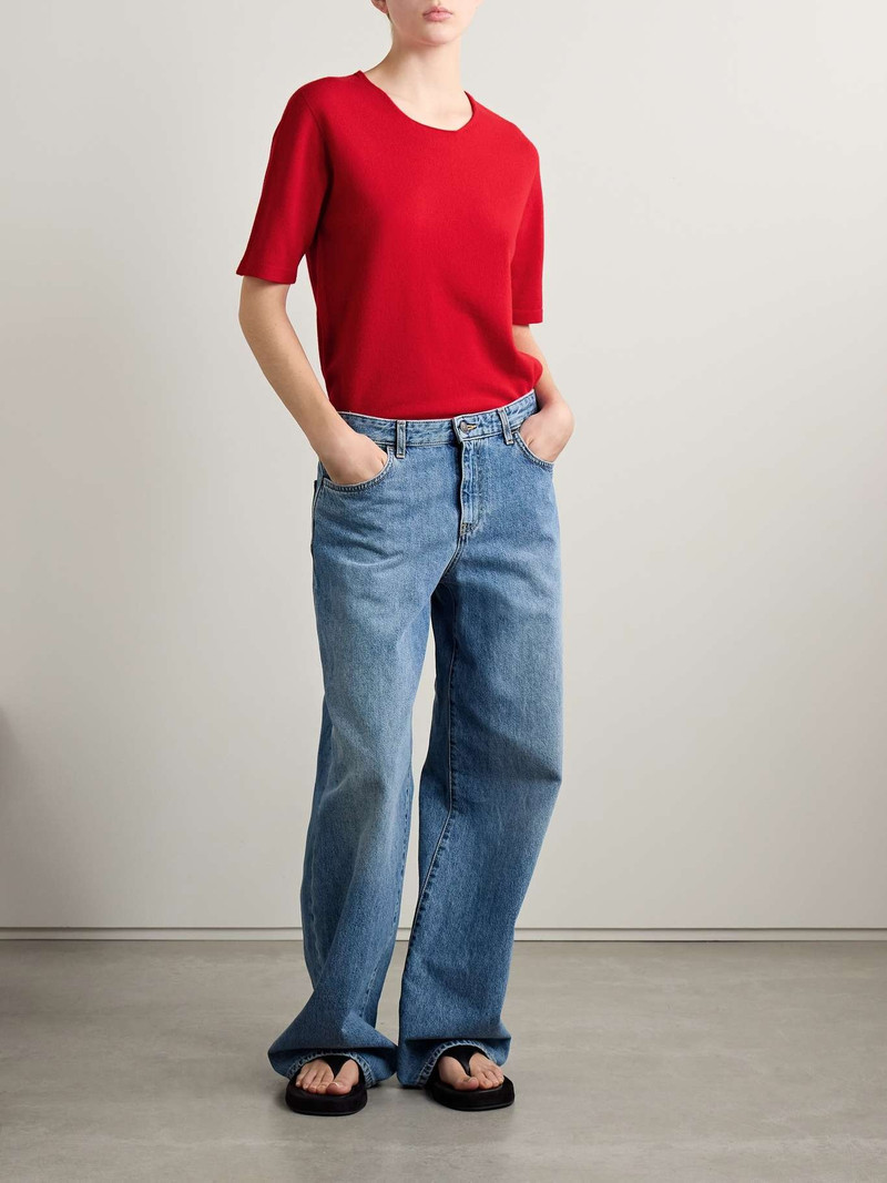 The Row Ipar cashmere T-shirt Red outlook