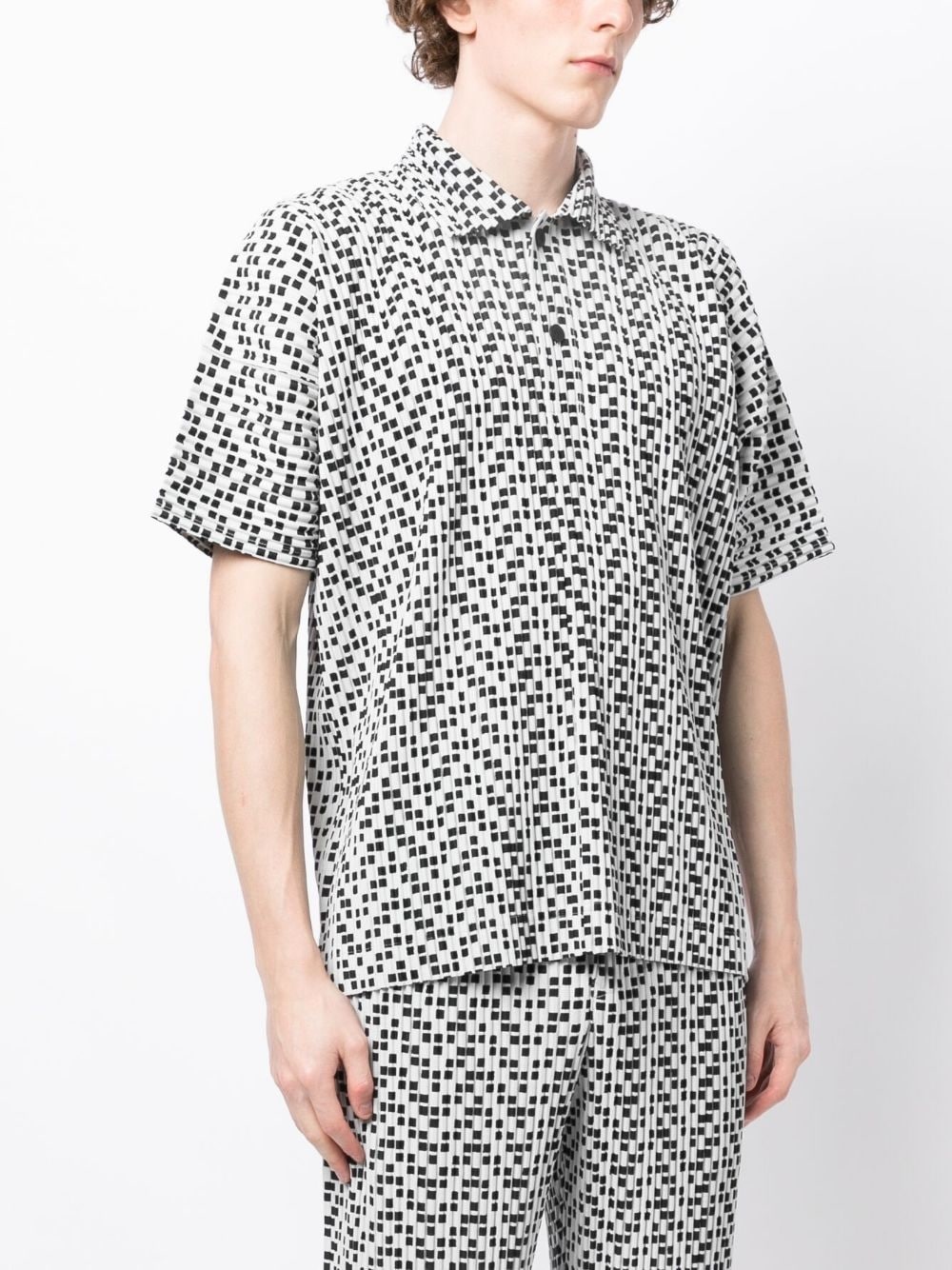 check-pattern polo shirt - 3