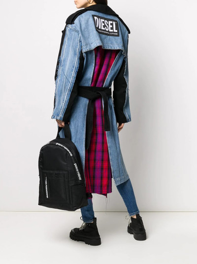 Diesel patchwork trench coat outlook