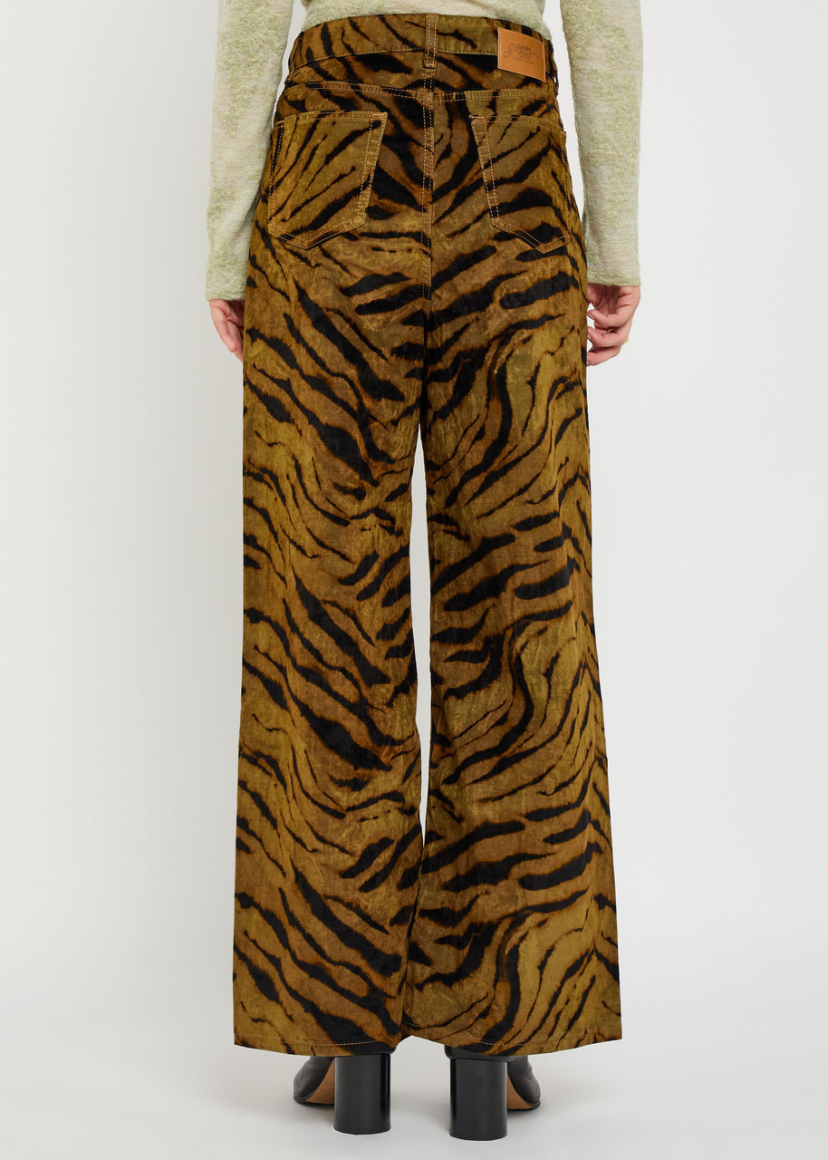 Ganni Zebra-print Wide-leg Jeans - 3