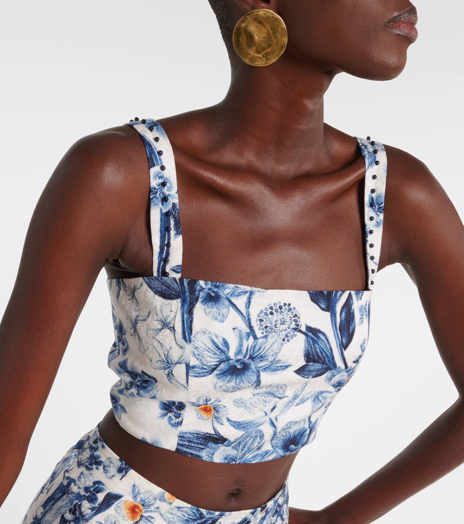 Cacao floral crop top - 4