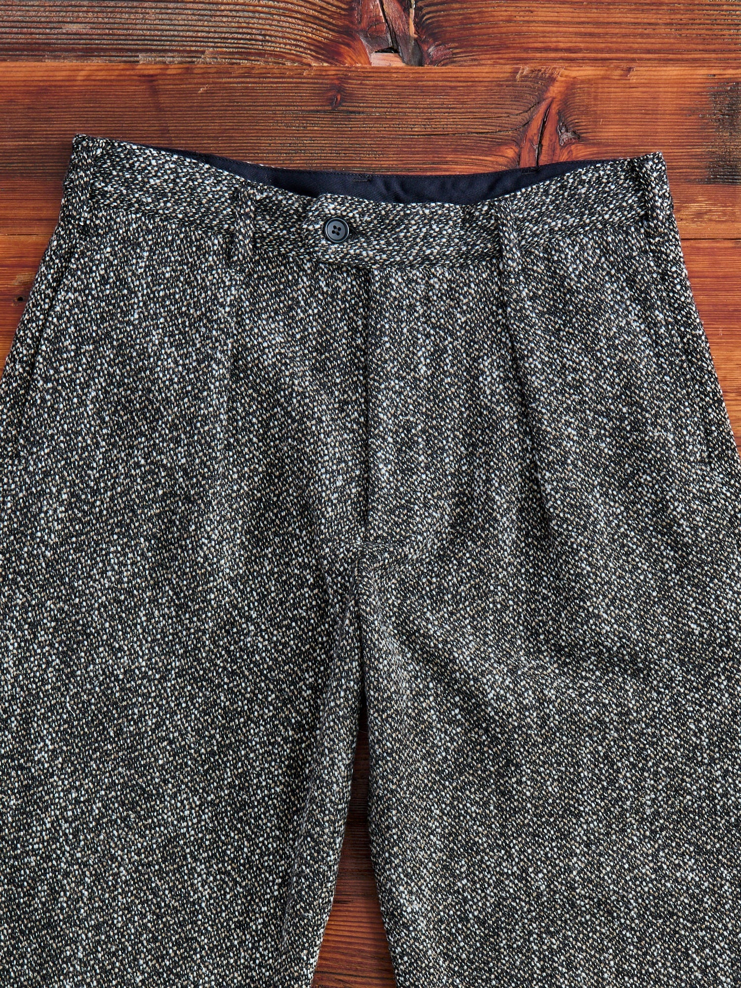 Homespun Carlyle Pants in Brown Black Wool - 3