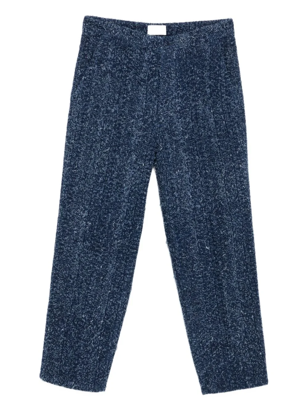 straight-leg bouclé trousers - 1