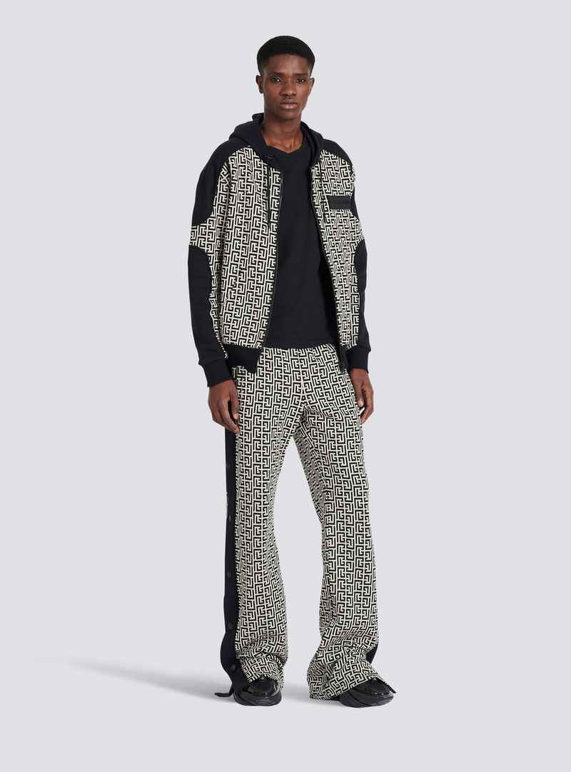 Balmain Wide-legged pyjama pants with Balmain monogram and snap buttons outlook