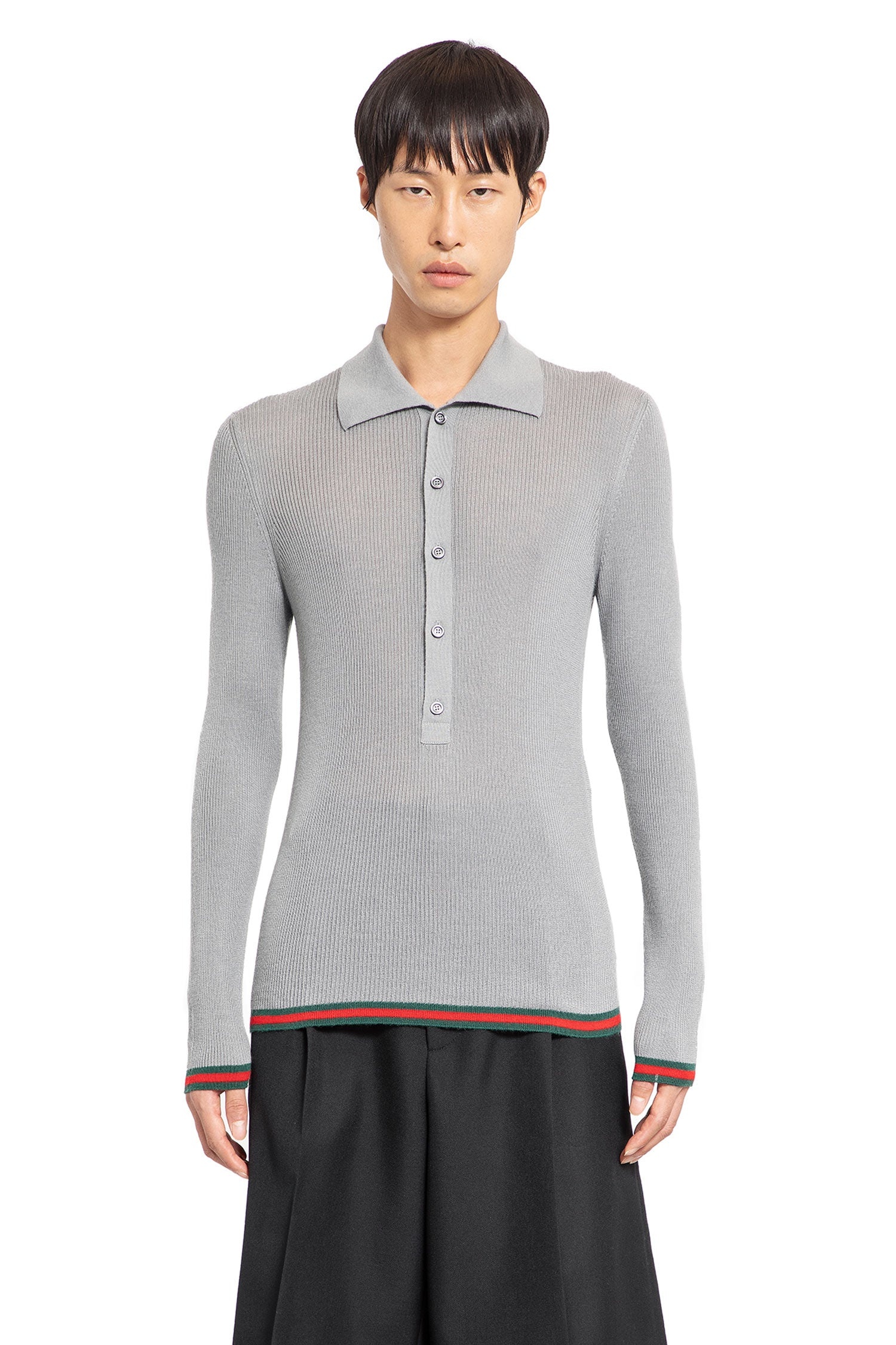 Ribbed-Knit-Cashmere-Polo - 1