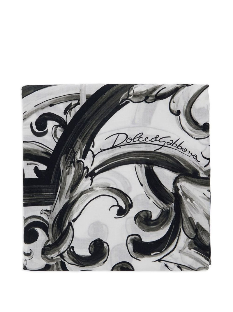 Dolce & Gabbana baroque-print beach towel outlook