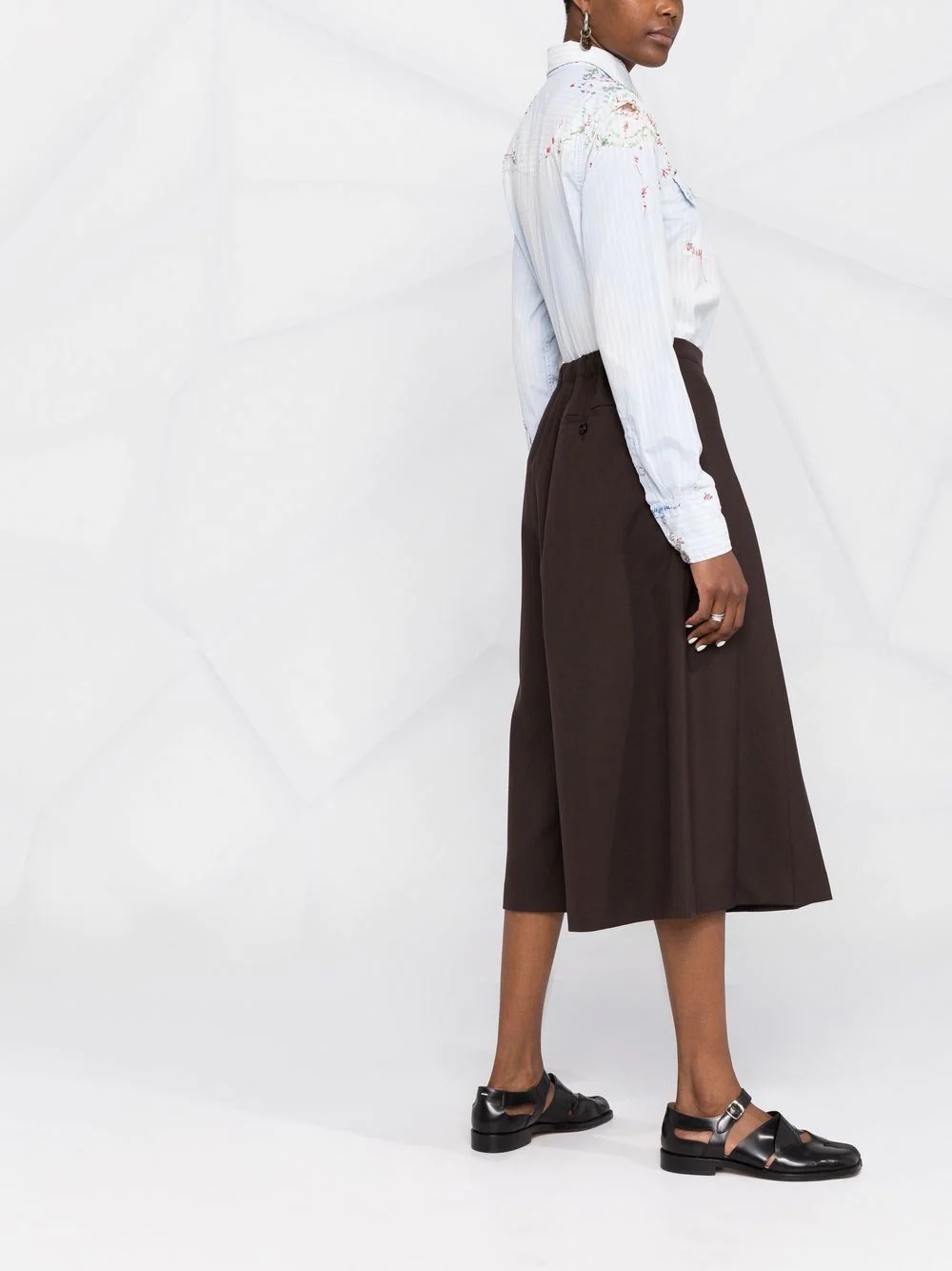 pleated cropped trousers - 4