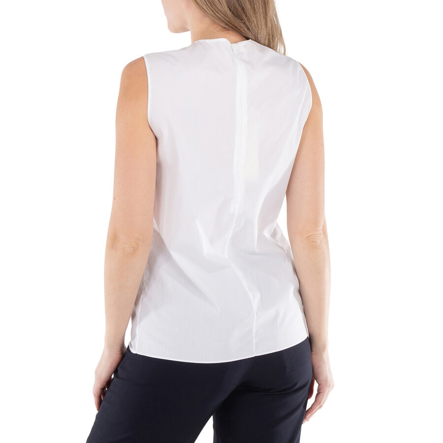Marni Pleated Detailing Poplin Sleeveless Top - 5