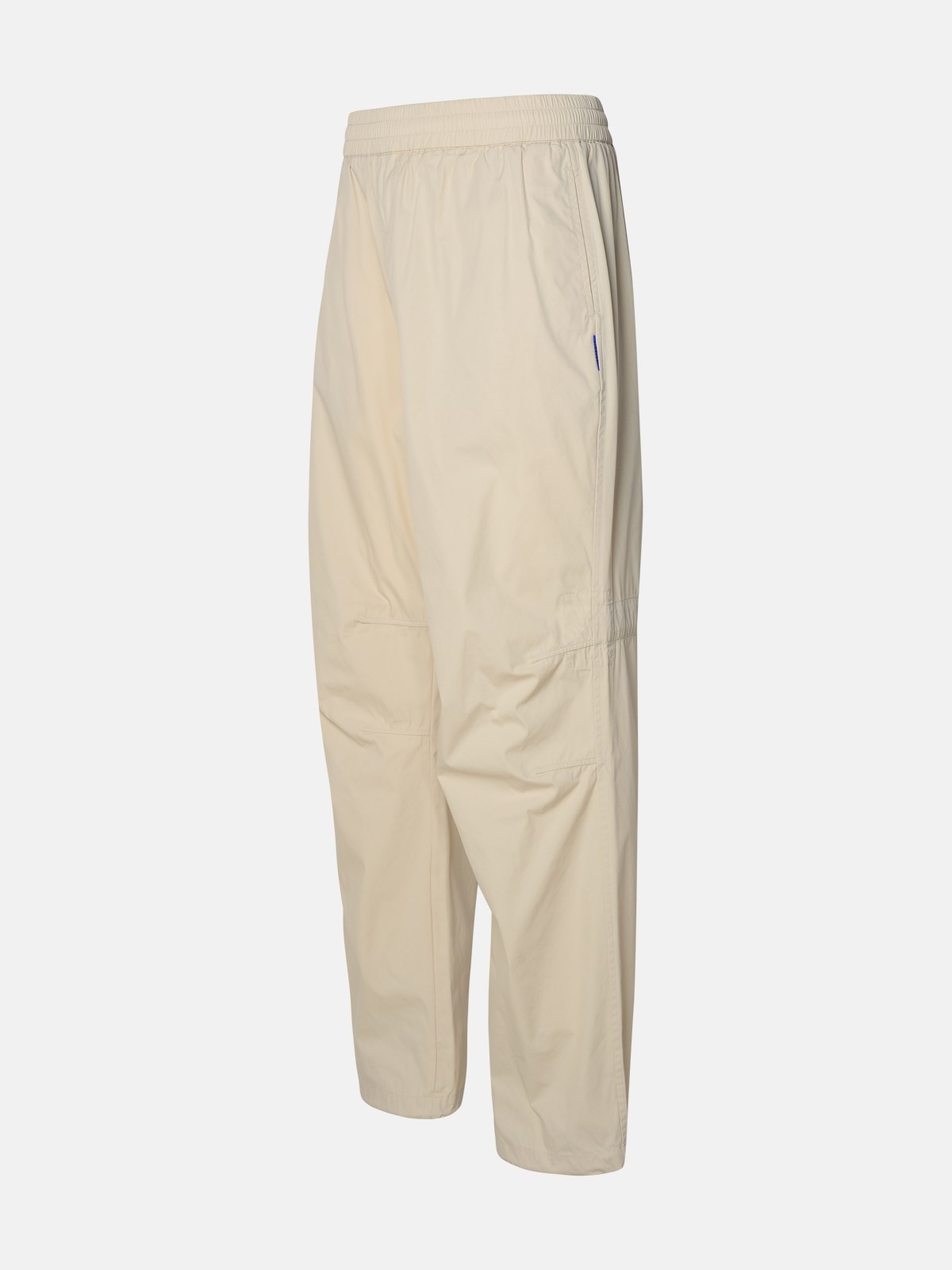 BEIGE COTTON BLEND TROUSERS - 2