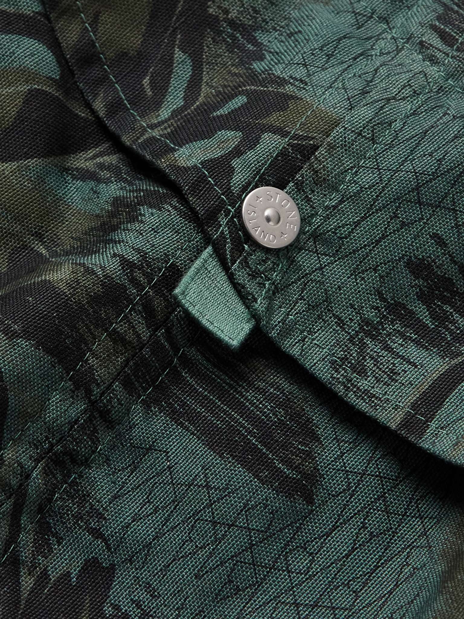 Logo-Appliquéd Printed Linen and CORDURA-Blend Hooded Parka - 3