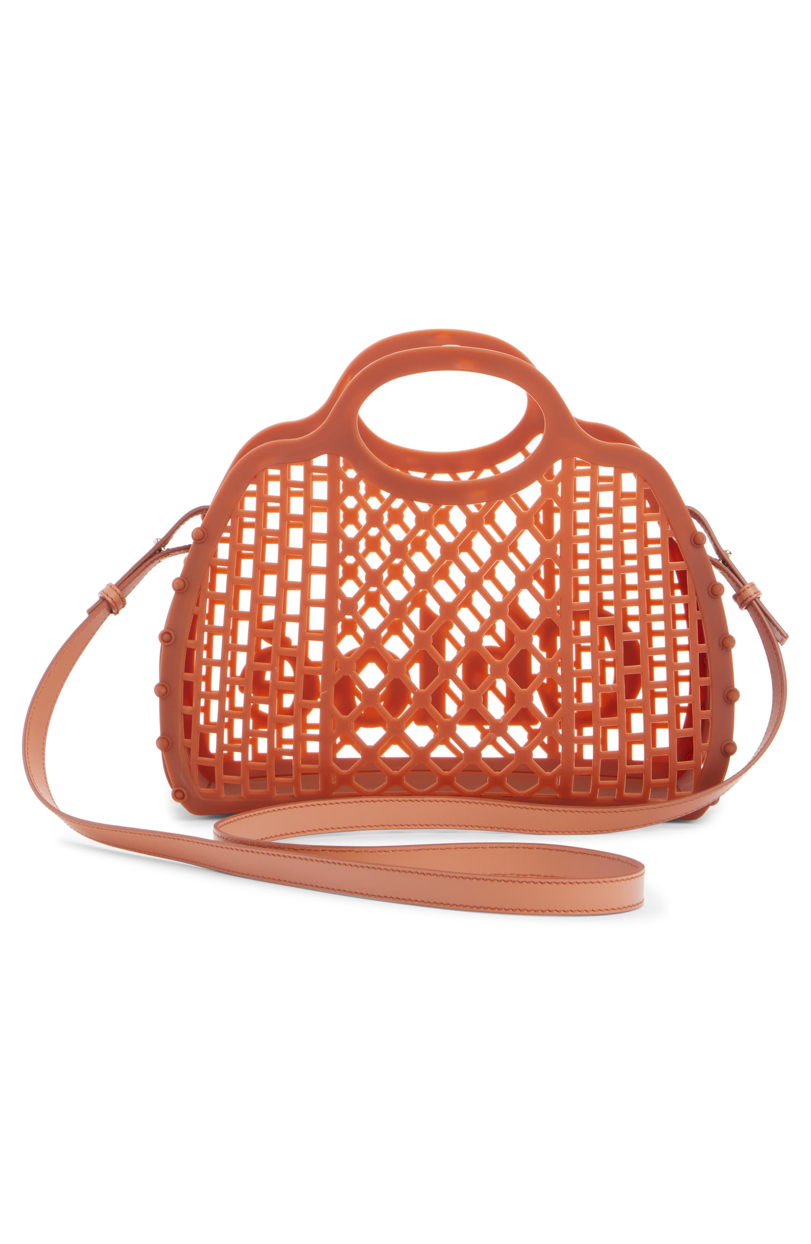 Chloé Cage Jelly Tote in Wooden Orange at Nordstrom - 3