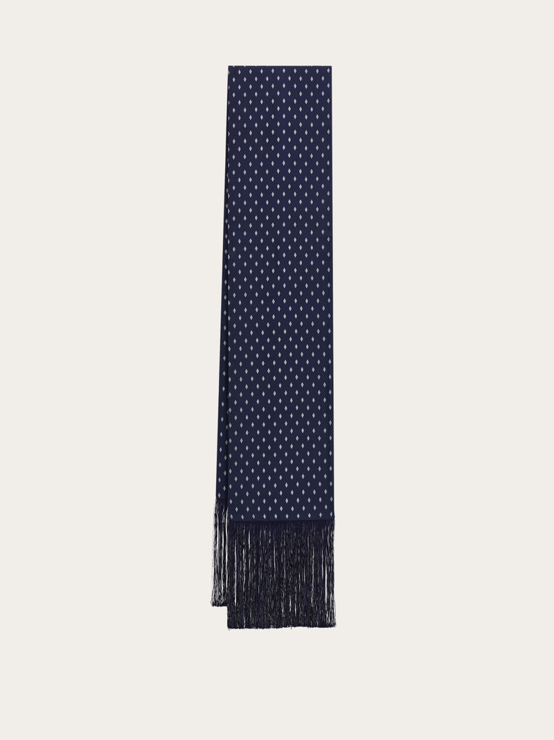 Micro Gancini print silk scarf 1