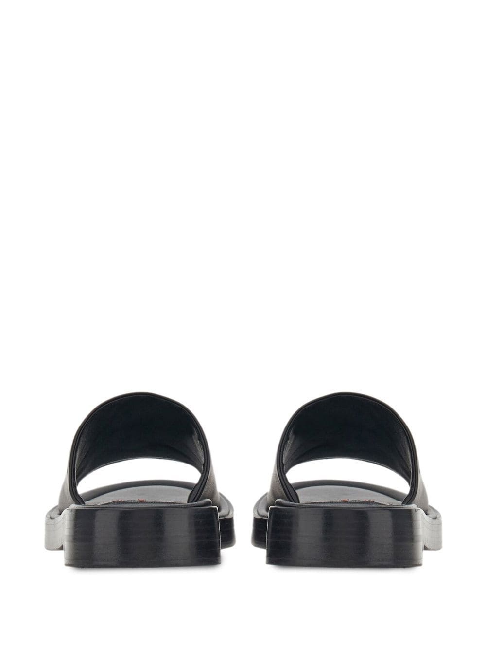 crossover-strap leather slides - 3