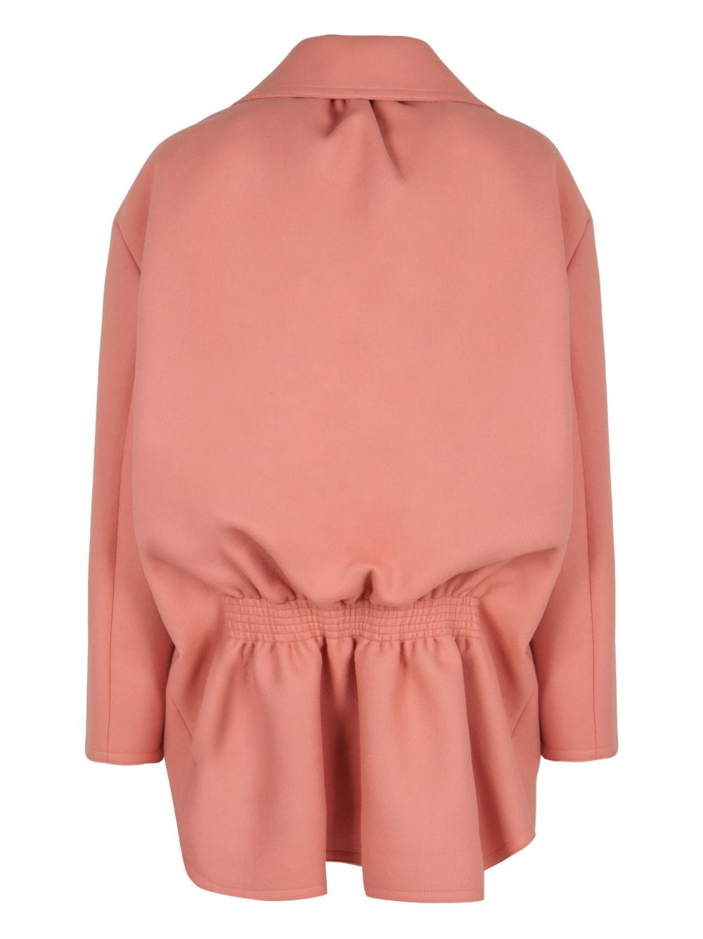 elasticated-back single-breasted coat - 2