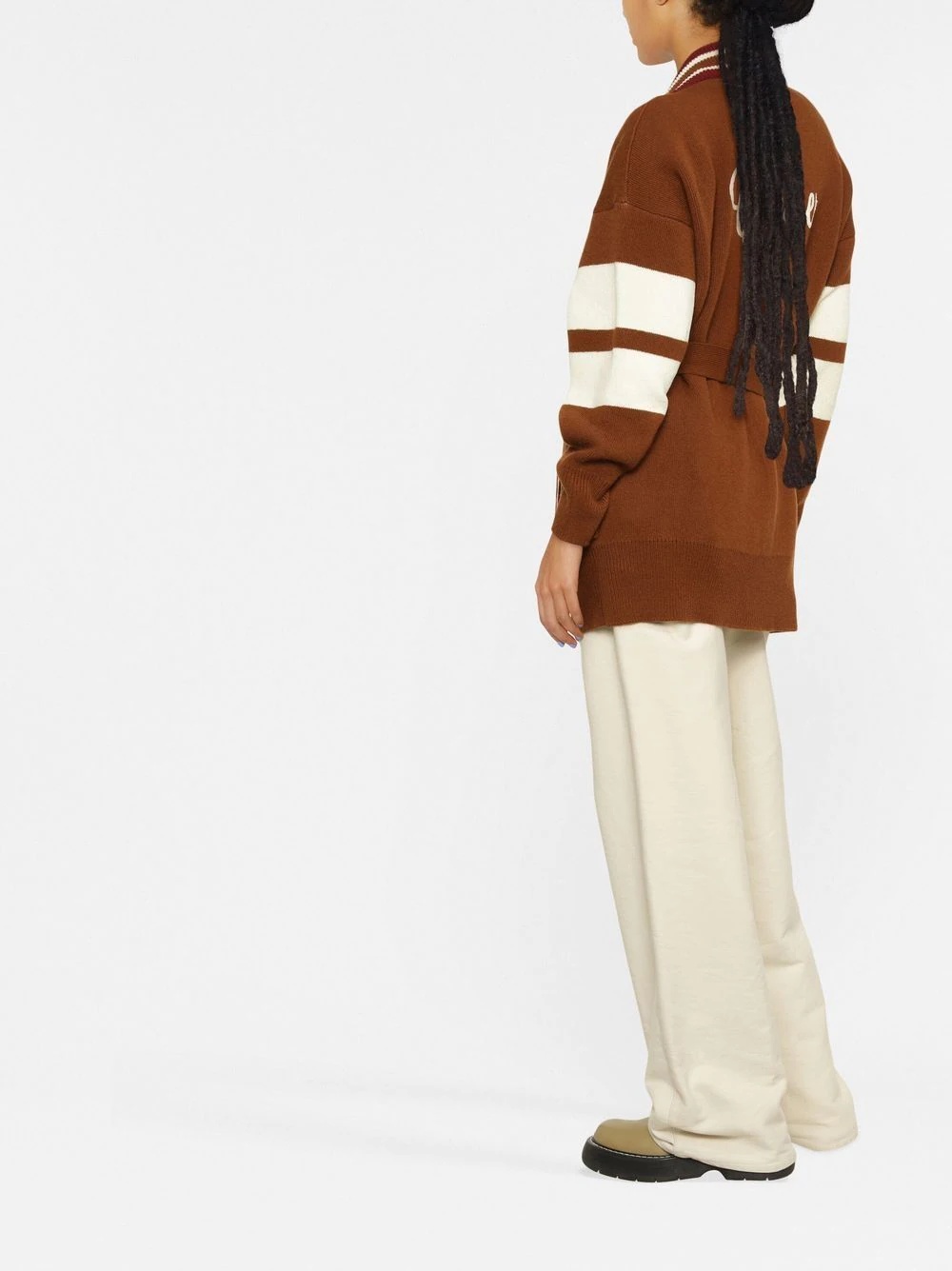 logo-embroidered cardigan - 2