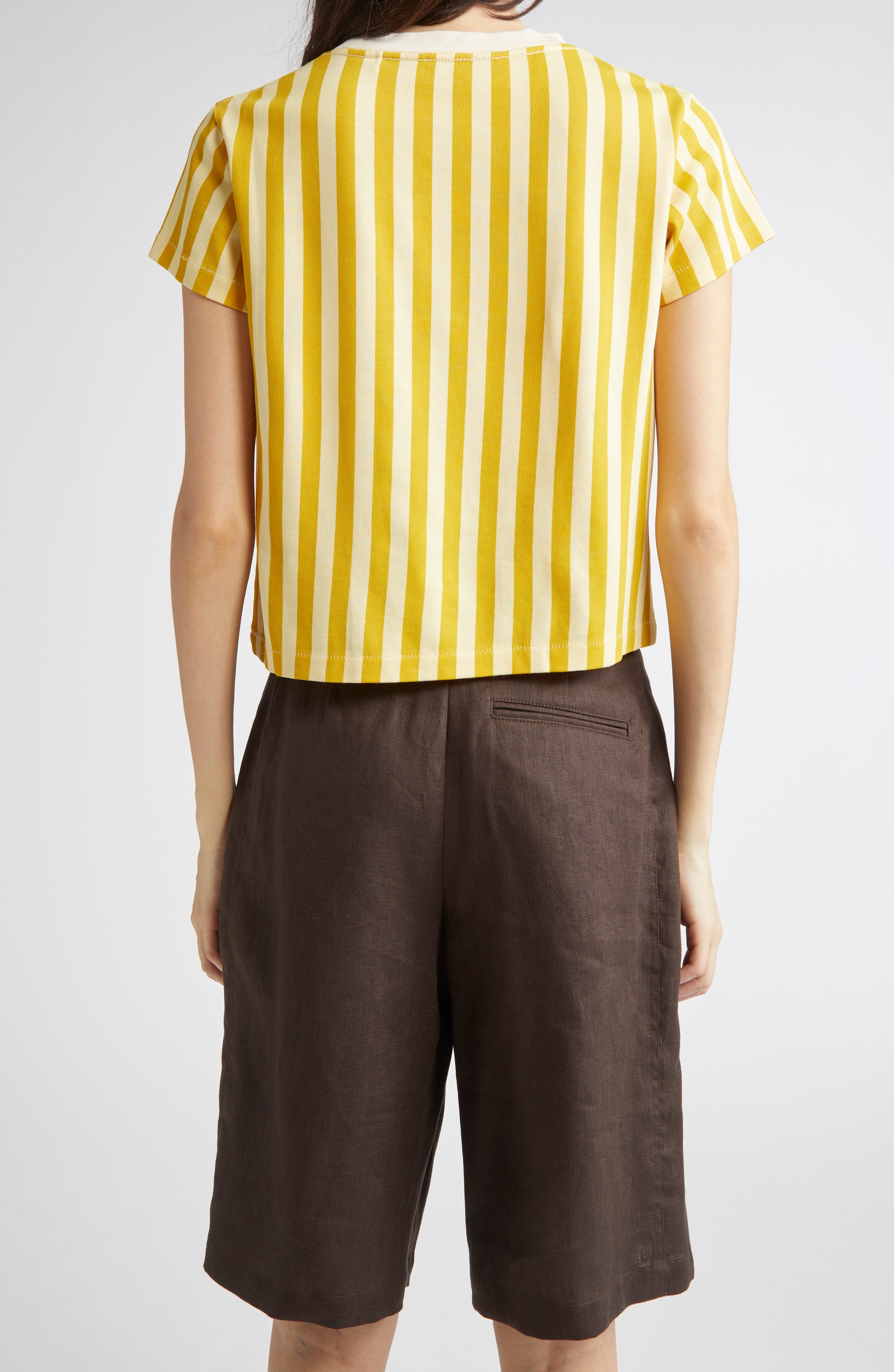 Bode Medalist Embroidered Stripe T-Shirt in Yellow Multi at Nordstrom - 3