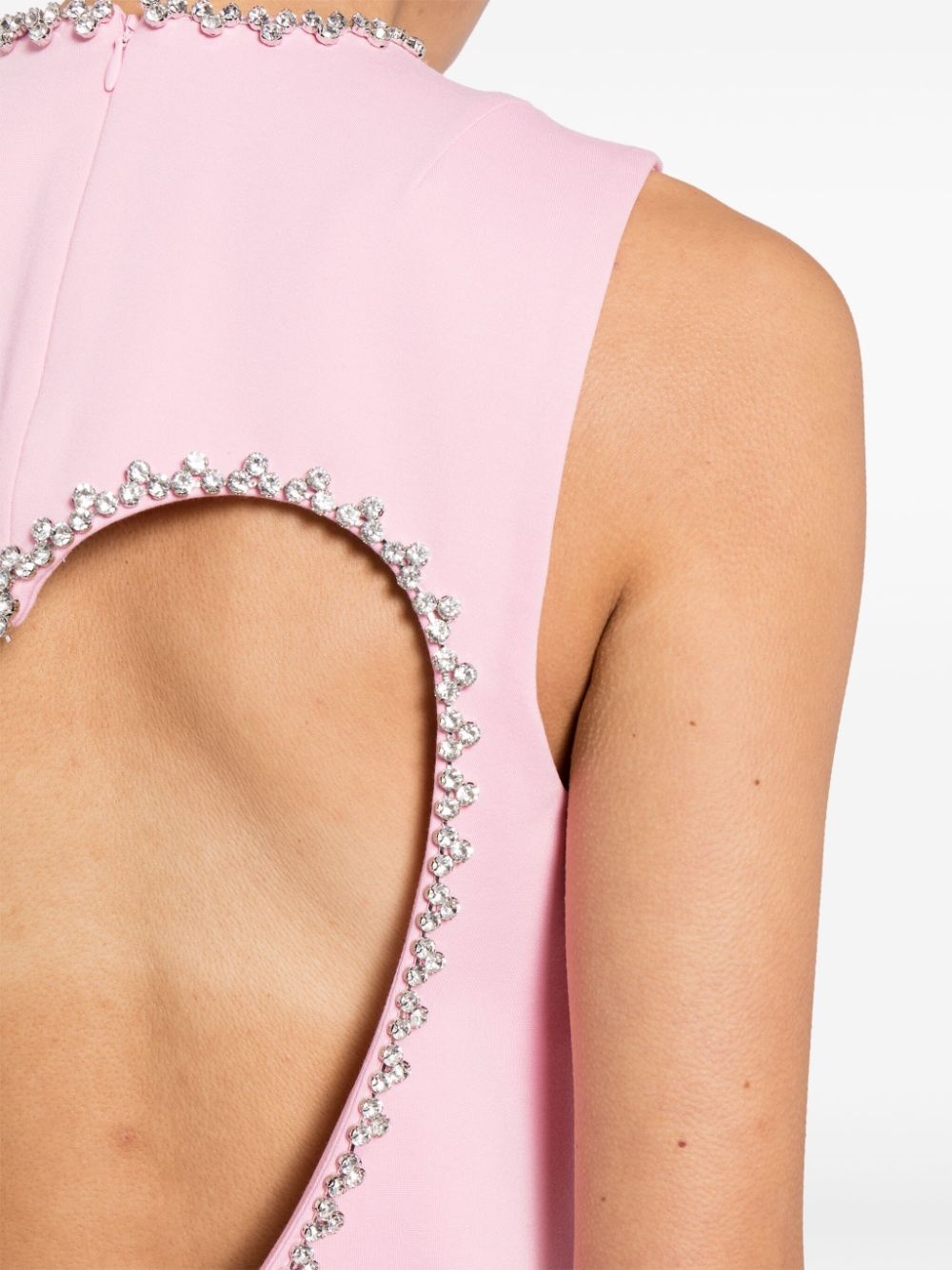 crystal-embellished heart mini dress - 5