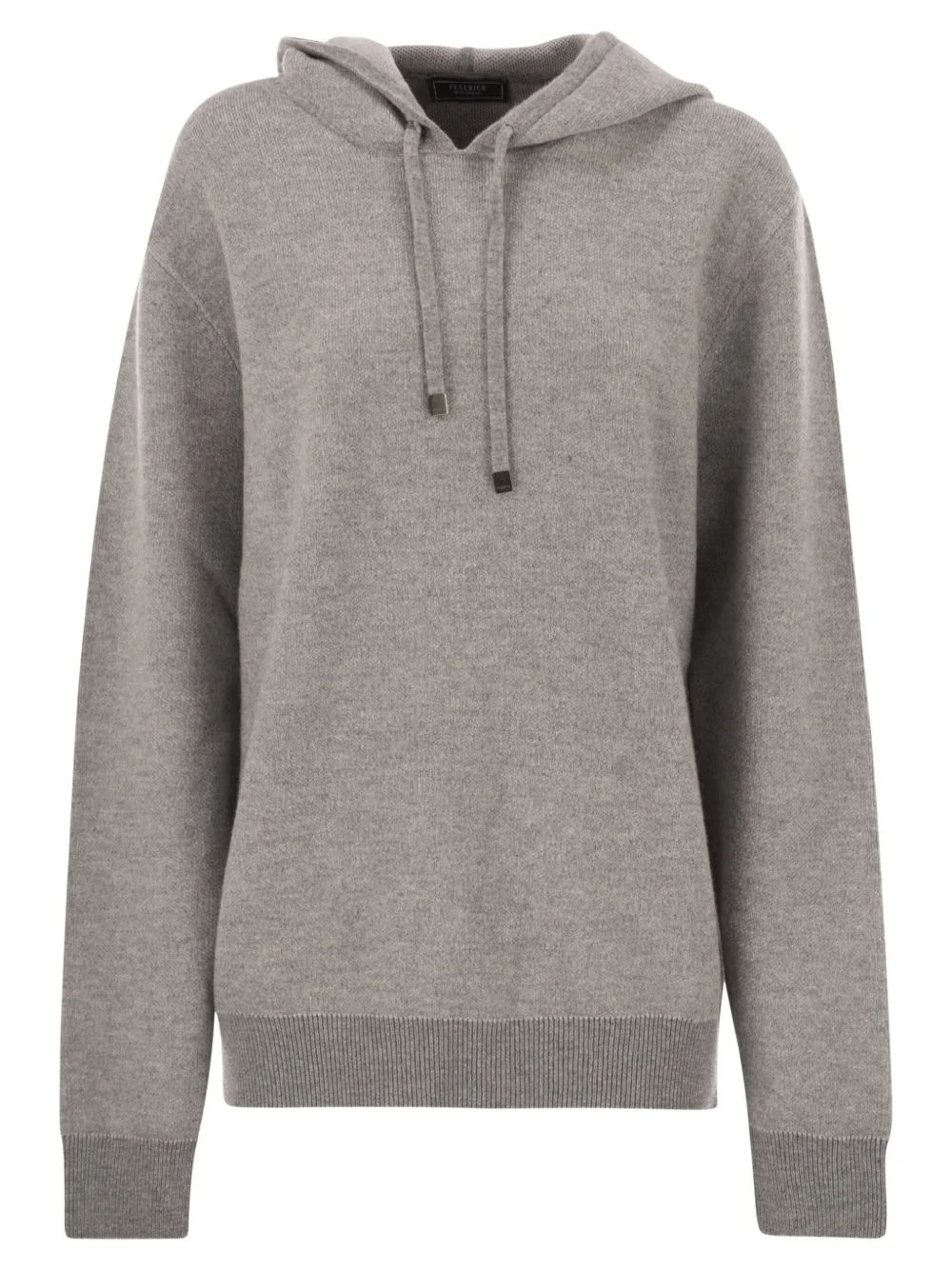 fine-knit drawstring hoodie - 1