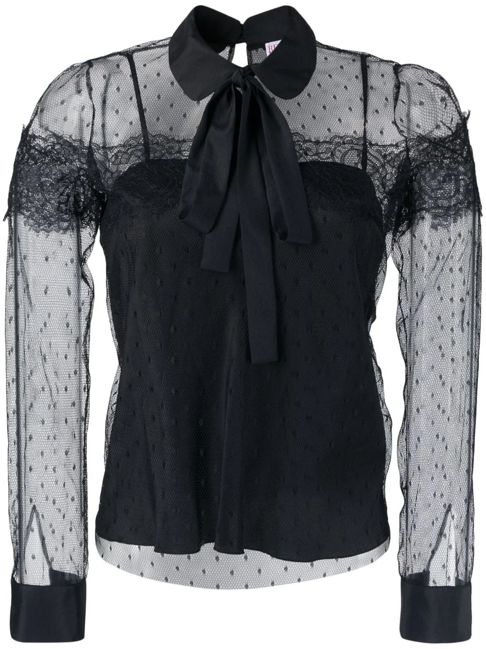 point d'esprit tulle blouse - 1