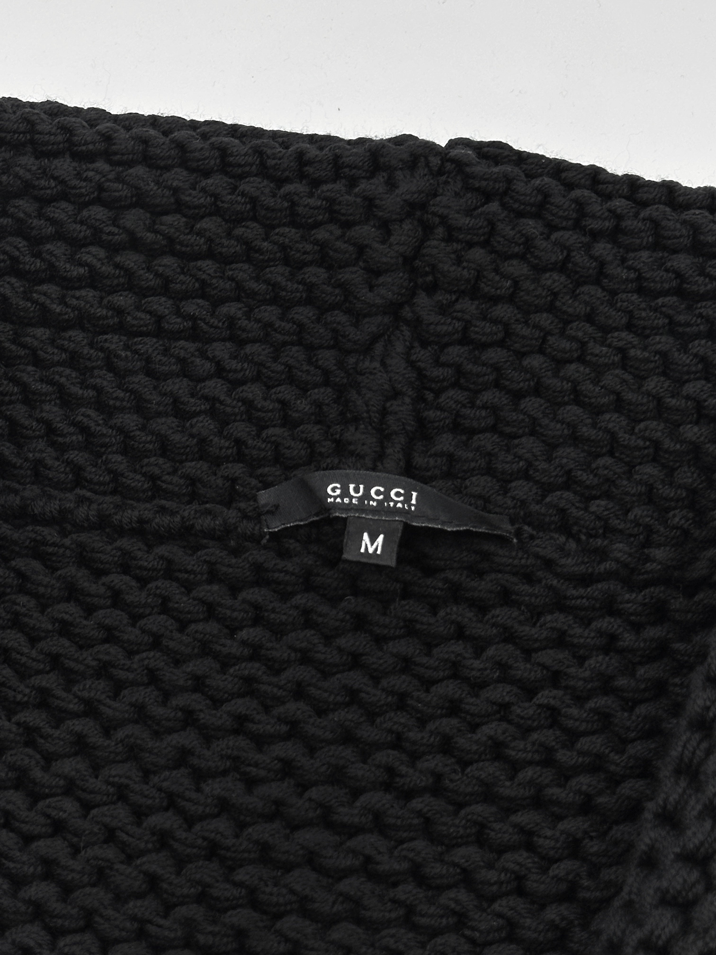 Gucci Fall 2001 Tom Ford Runway Heavyweight Oversized Slouchy Knit Wool Sweater M - 13