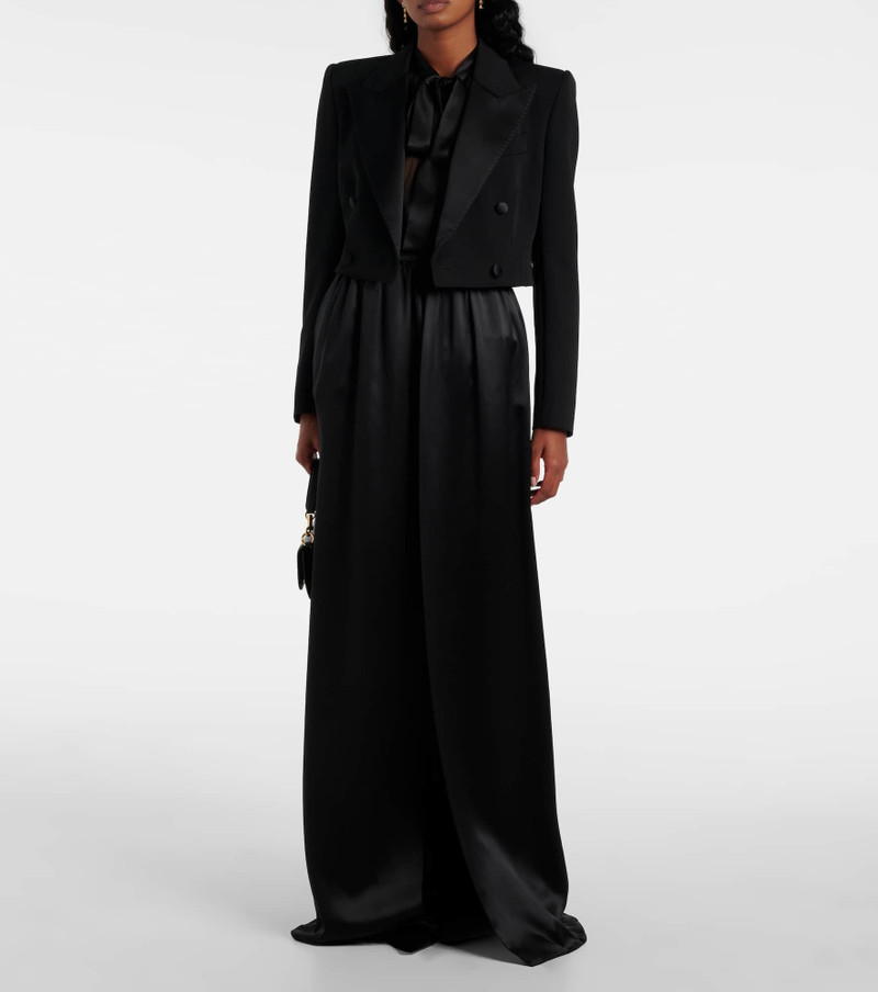 Dolce & Gabbana Cropped cotton-blend tuxedo jacket outlook